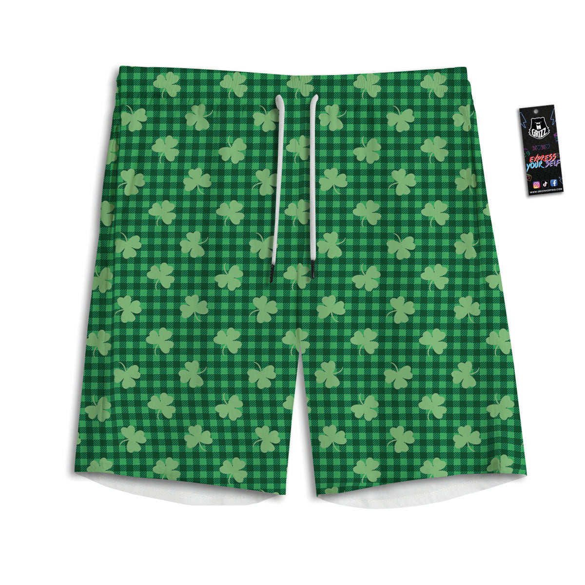 Smiling Clown Halloween Print Men's Athletic Shorts