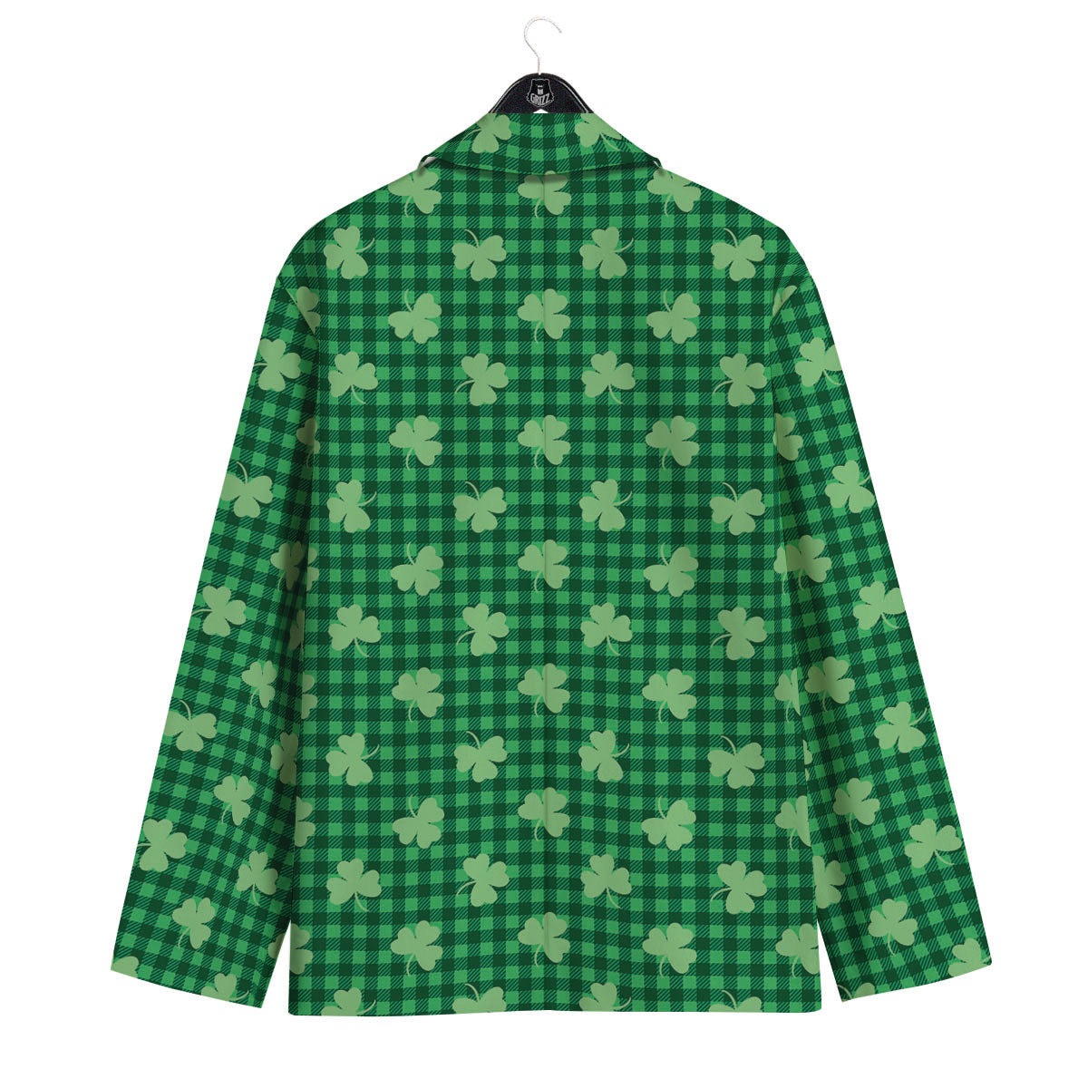 Shamrock Green Plaid Print Pattern Men's Sport Coat-grizzshop