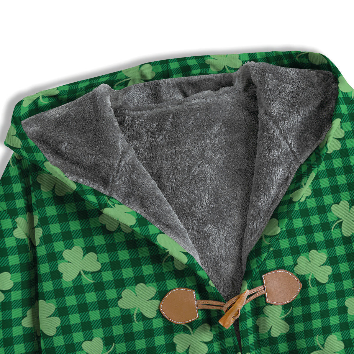 Shamrock Green Plaid Print Pattern Men's Windbreaker Jacket-grizzshop