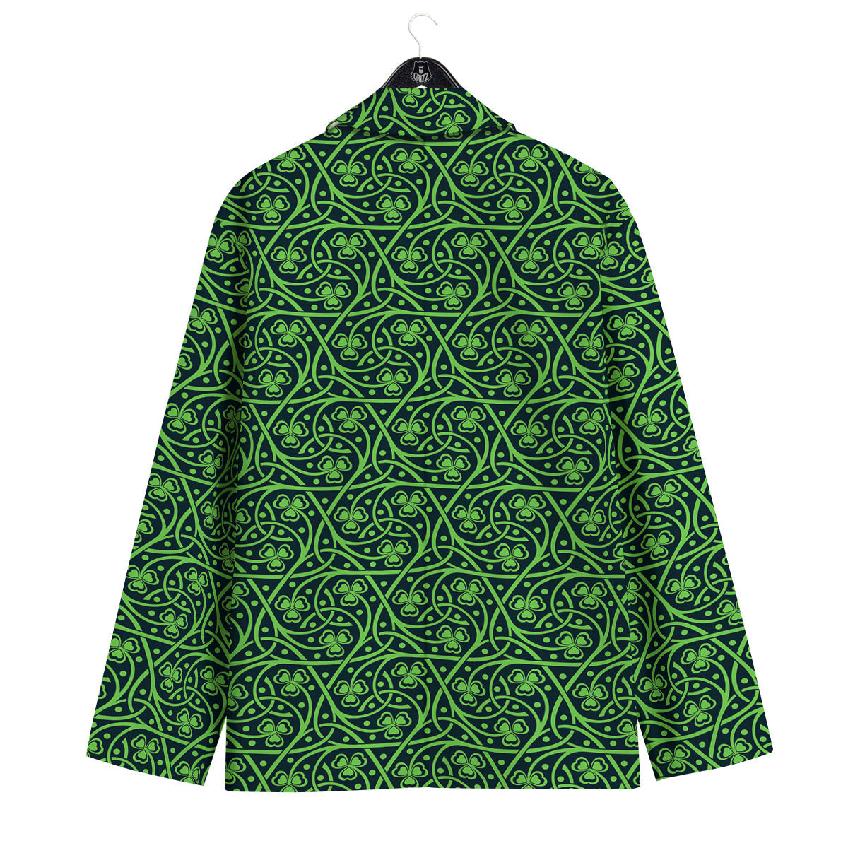 Shamrock Irish Print Pattern Men's Sport Coat-grizzshop