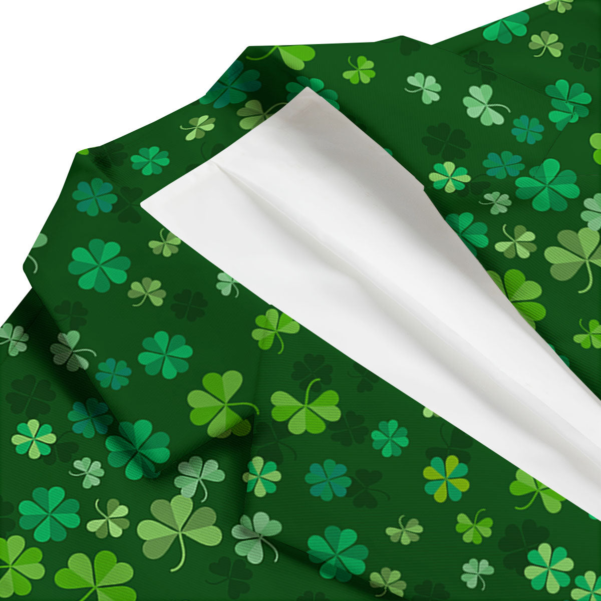 Shamrock Leaf Green Print Pattern Men's Blazer-grizzshop