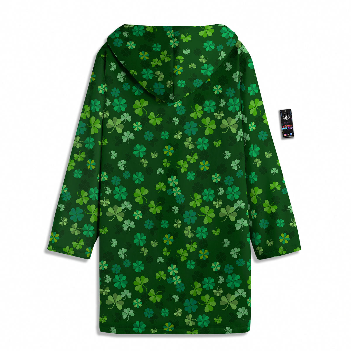 Shamrock Leaf Green Print Pattern Men's Windbreaker Jacket-grizzshop