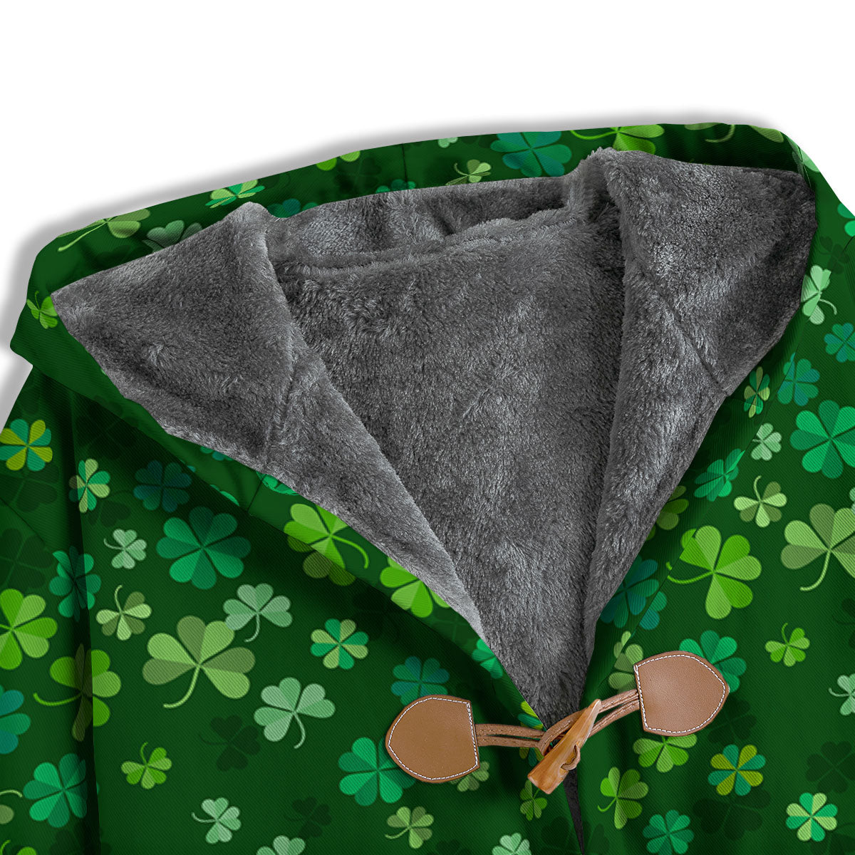 Shamrock Leaf Green Print Pattern Men's Windbreaker Jacket-grizzshop