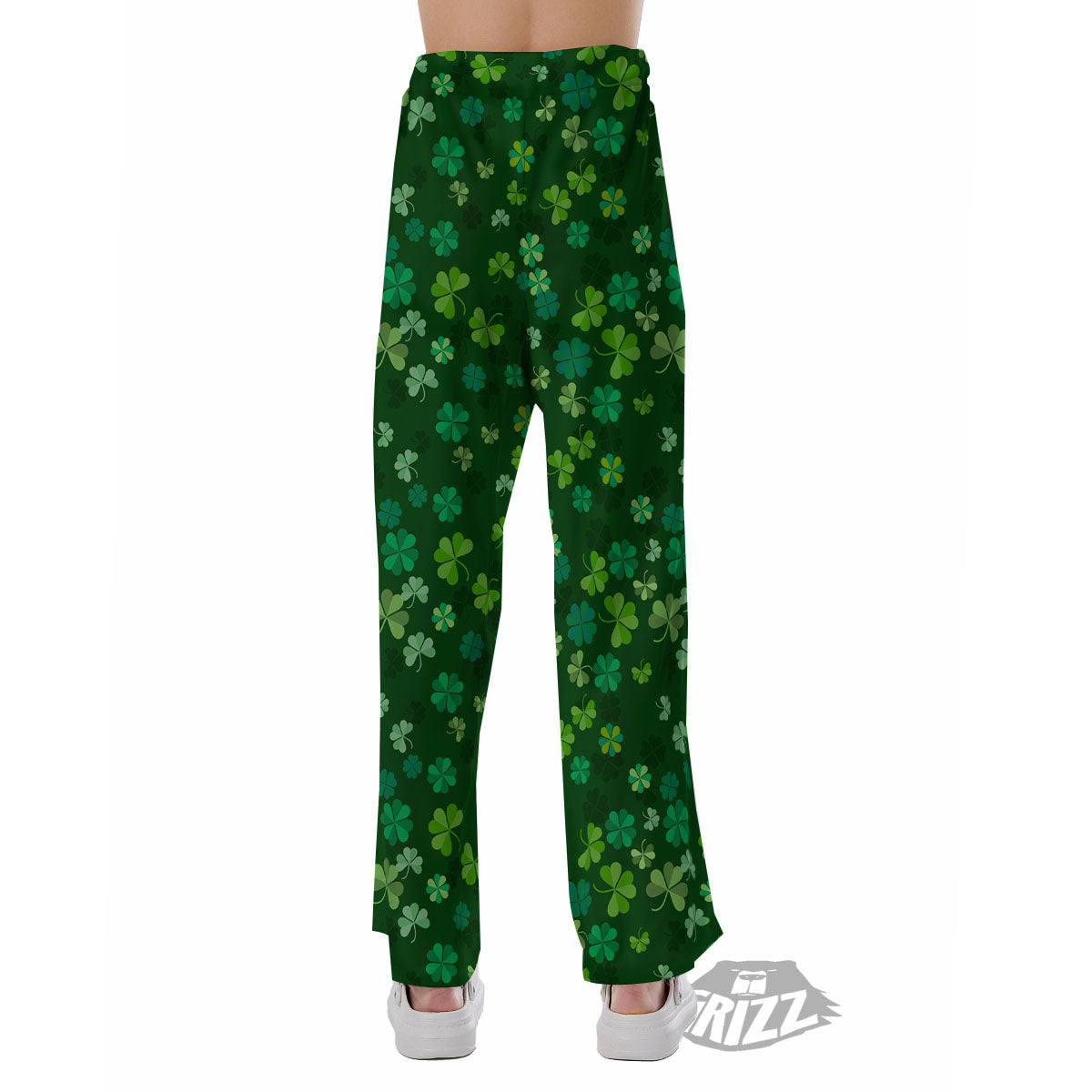 Shamrock Leaf Green Print Pattern Pajama Pants-grizzshop