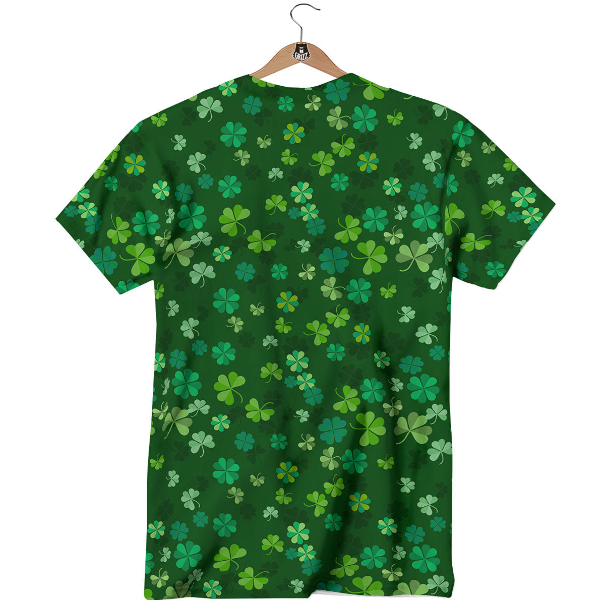 Shamrock Leaf Green Print Pattern T-Shirt-grizzshop