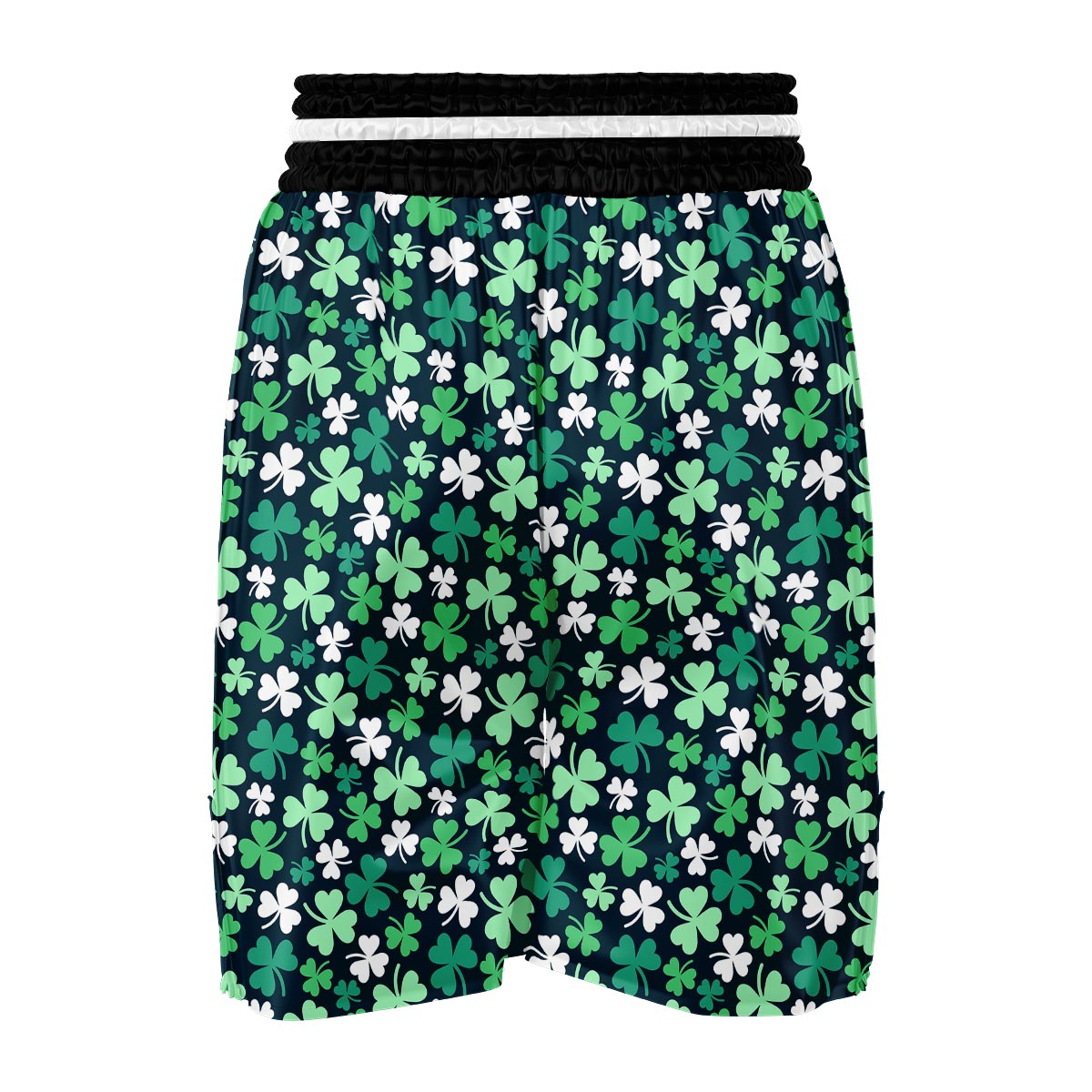 Shamrock Pattern Print Boxing Shorts-grizzshop