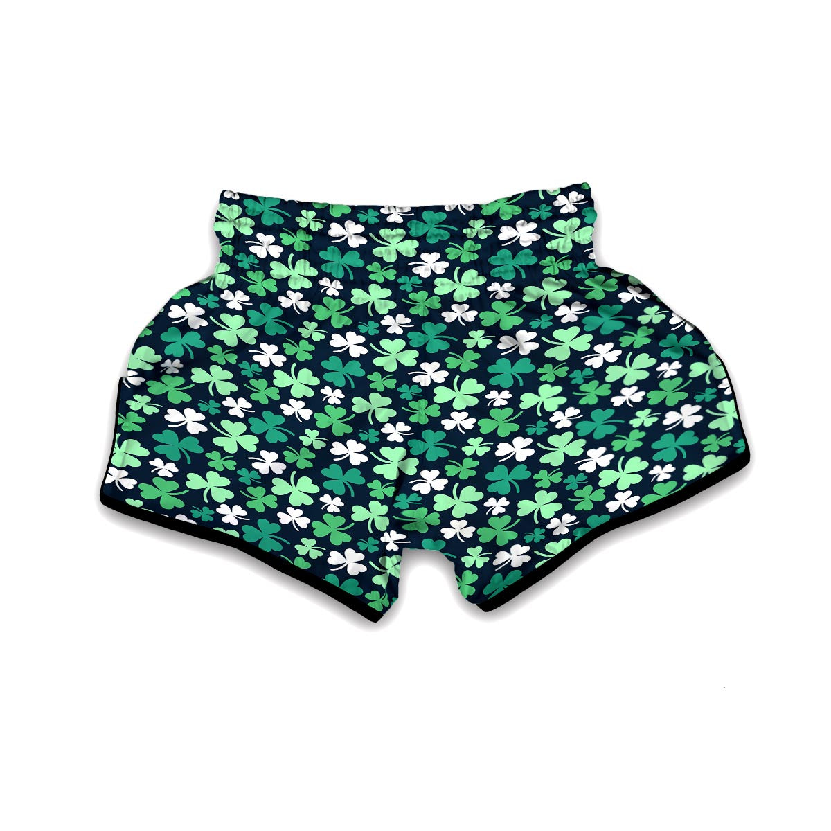 Shamrock Pattern Print Muay Thai Boxing Shorts-grizzshop