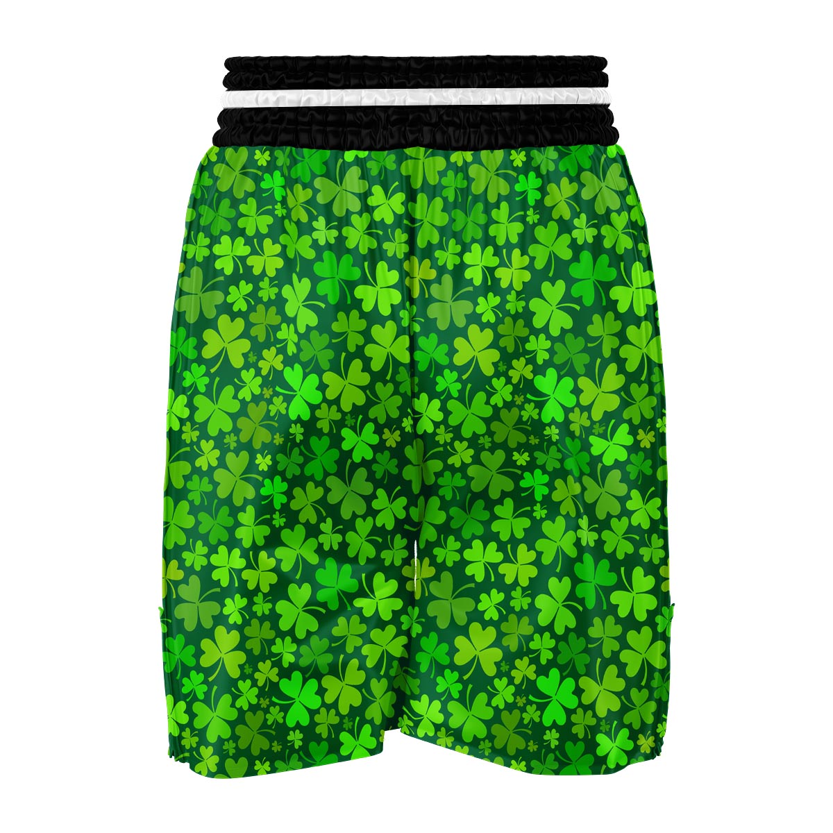 Shamrock St Patrick's Day Green Print Pattern Boxing Shorts-grizzshop