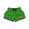 Shamrock St Patrick's Day Green Print Pattern Muay Thai Boxing Shorts-grizzshop