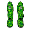 Shamrock St Patrick's Day Green Print Pattern Muay Thai Shin Guards-grizzshop