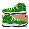 Shamrock St Patrick's Day Green Print Pattern White Bball Shoes-grizzshop