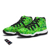 Shamrock St Patrick's Day Pattern Print Black Bball Shoes-grizzshop