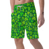 Shamrock St Patrick's Day Print Pattern Men's Shorts-grizzshop