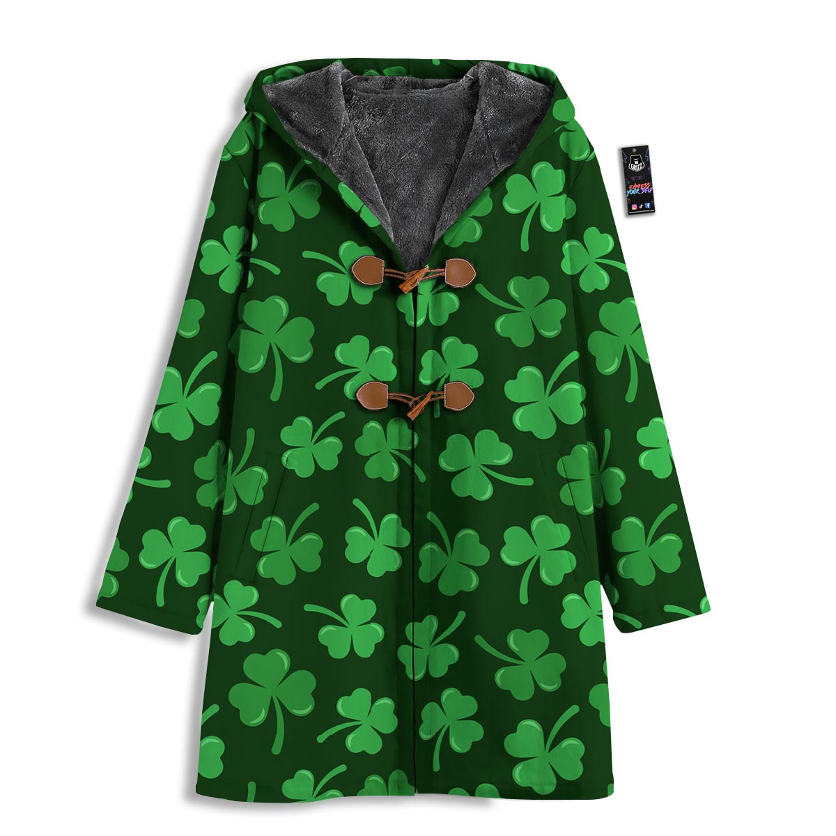 Shamrock St. Patrick's Day Print Pattern Men's Windbreaker Jacket-grizzshop