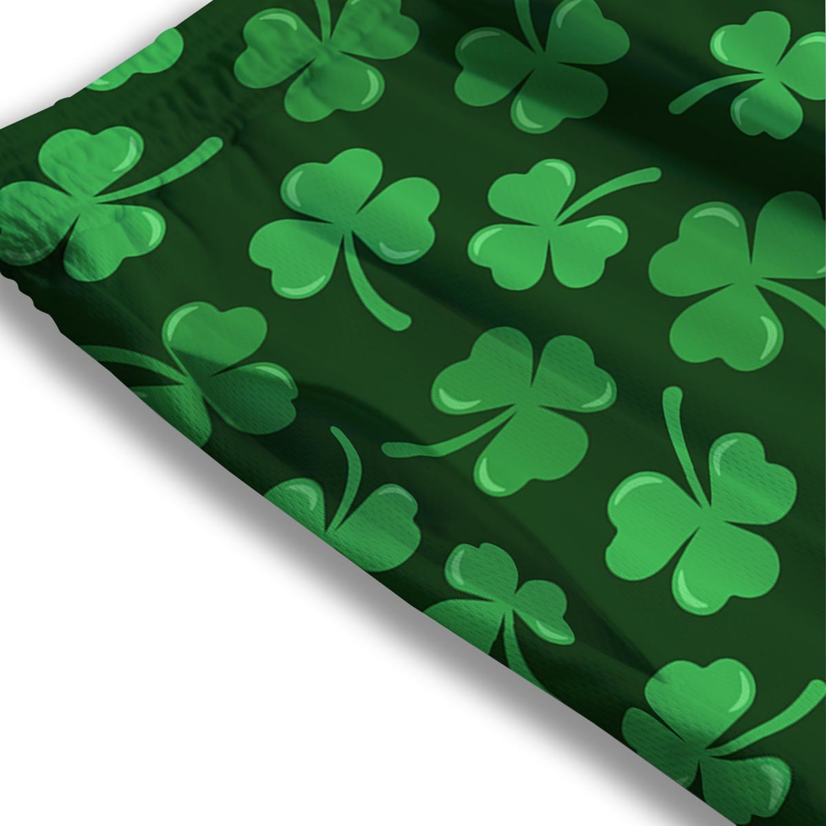 Shamrock St. Patrick's Day Print Pattern Mesh Shorts