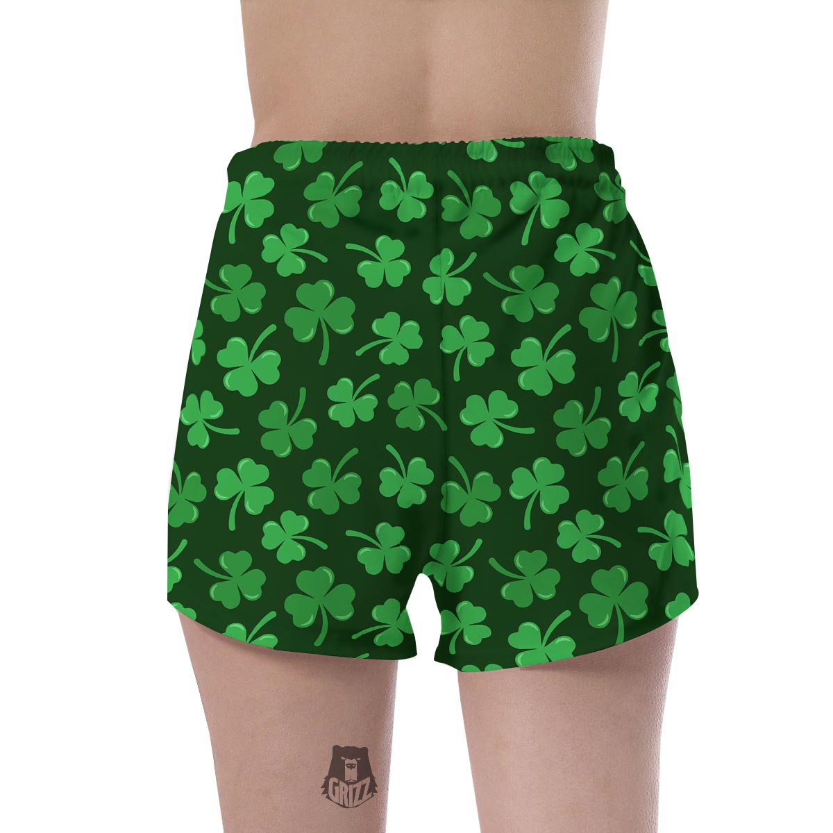 Shamrock St. Patrick's Day Print Pattern Women's Shorts-grizzshop