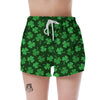 Shamrock St. Patrick's Day Print Pattern Women's Shorts-grizzshop