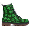 Shamrock St. Patrick's Day Print Pattern Work Boots-grizzshop