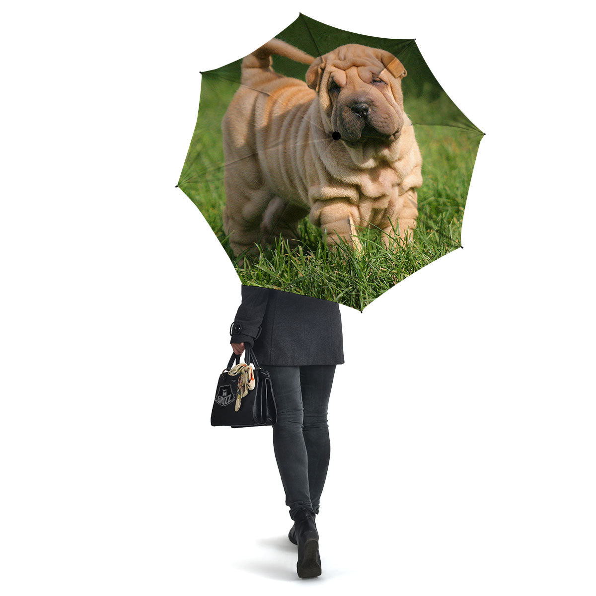 Shar Pei Vintage Print Umbrella-grizzshop