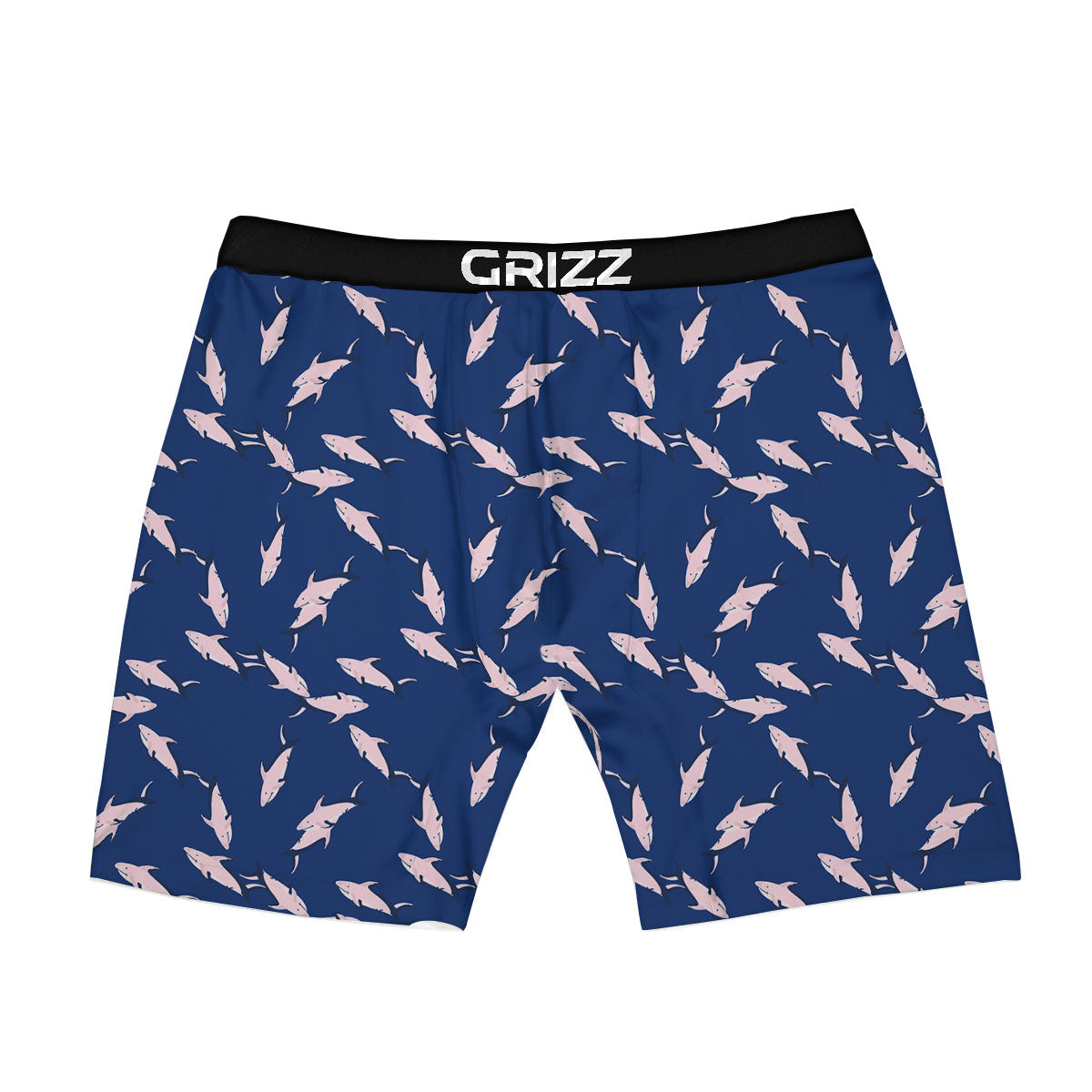 Shark Blue And Pink Print Pattern Boxer Briefs-grizzshop