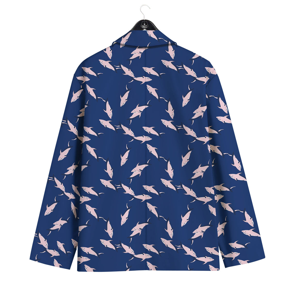 Shark Blue And Pink Print Pattern Men's Sport Coat-grizzshop