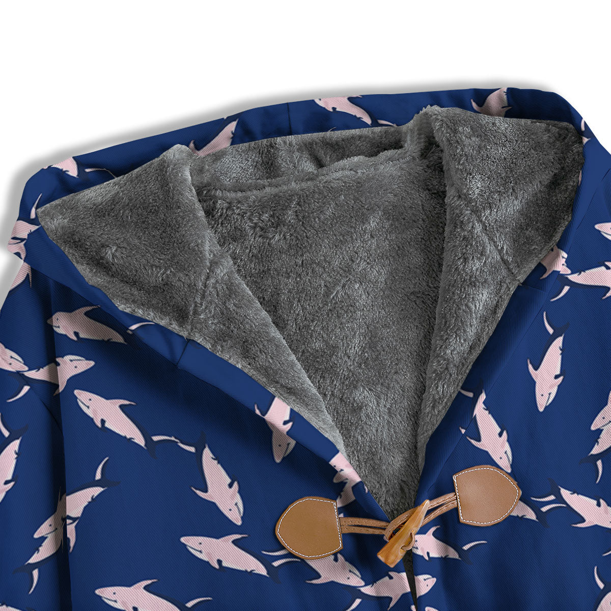 Shark Blue And Pink Print Pattern Men's Windbreaker Jacket-grizzshop