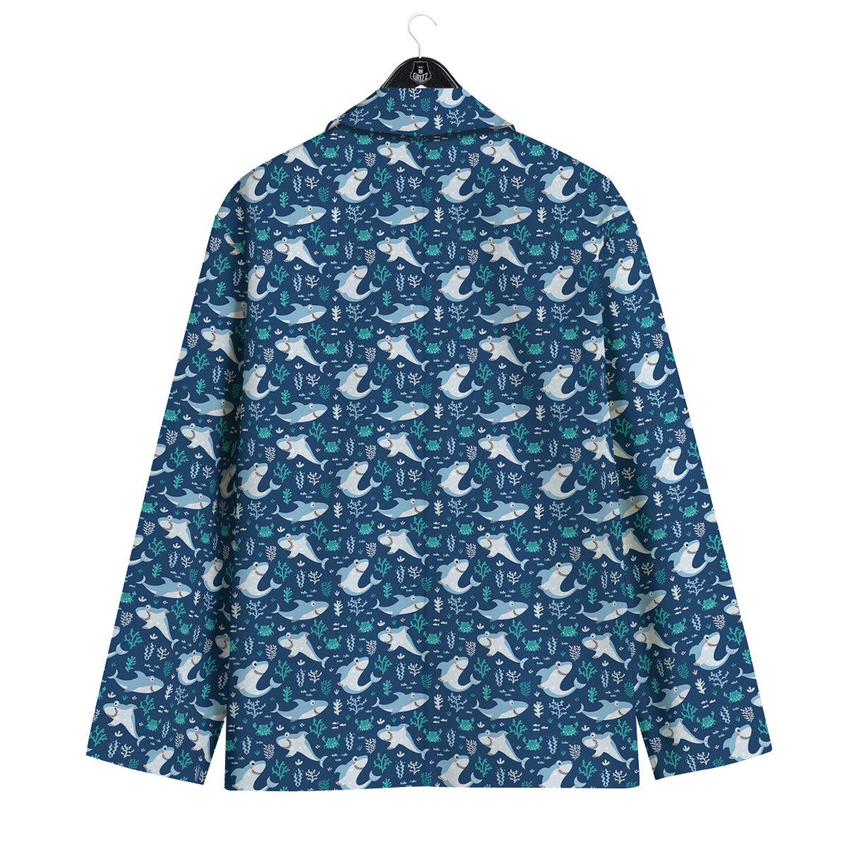 Shark Cute Print Pattern Men's Sport Coat-grizzshop