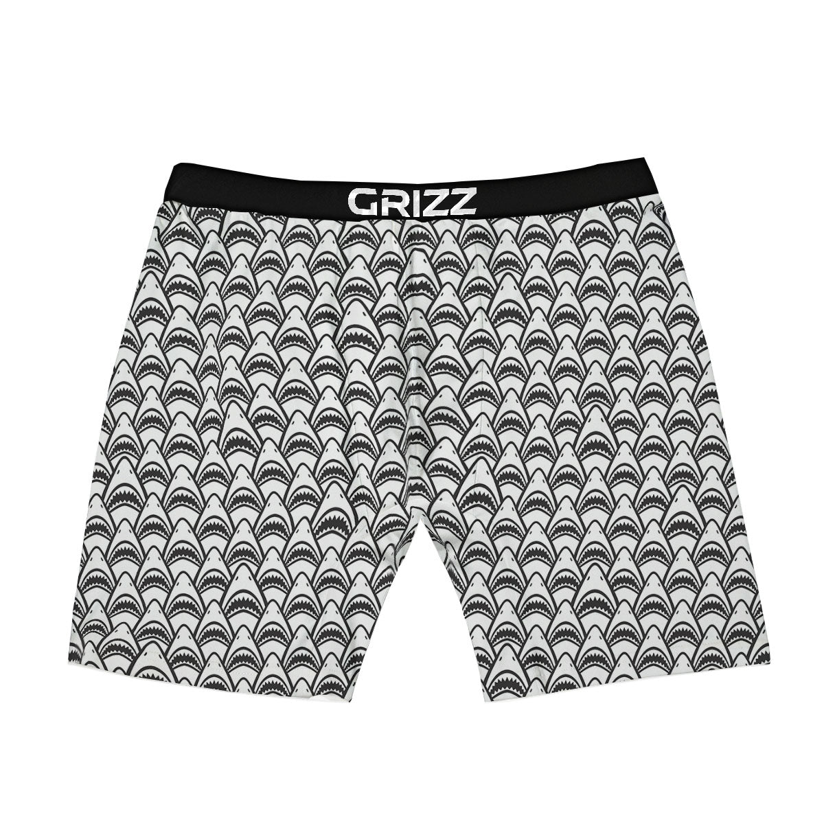 Shark Doodle Print Pattern Boxer Briefs-grizzshop