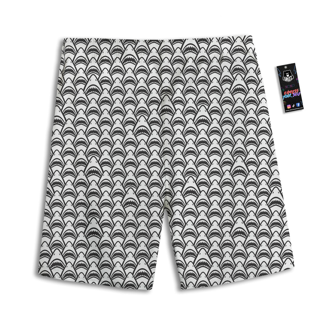Snakeskin Black And Pink Magenta Print Men's Athletic Shorts