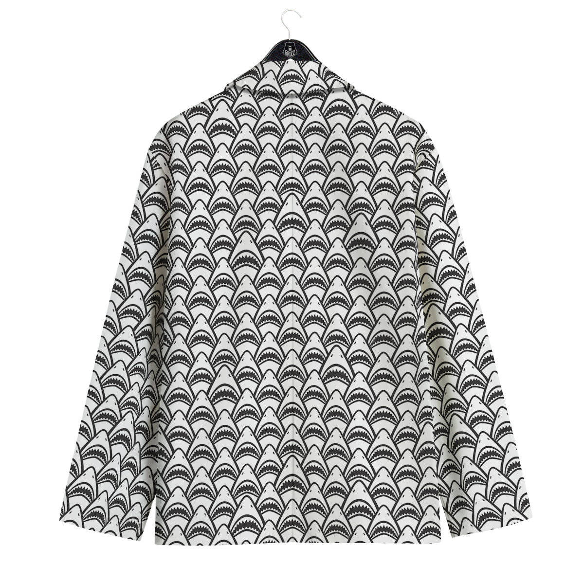 Shark Doodle Print Pattern Men's Sport Coat-grizzshop