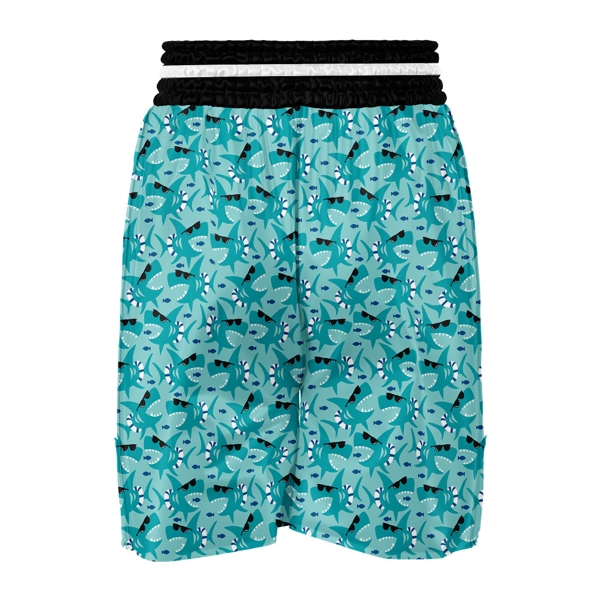 Shark Pattern Print Boxing Shorts-grizzshop