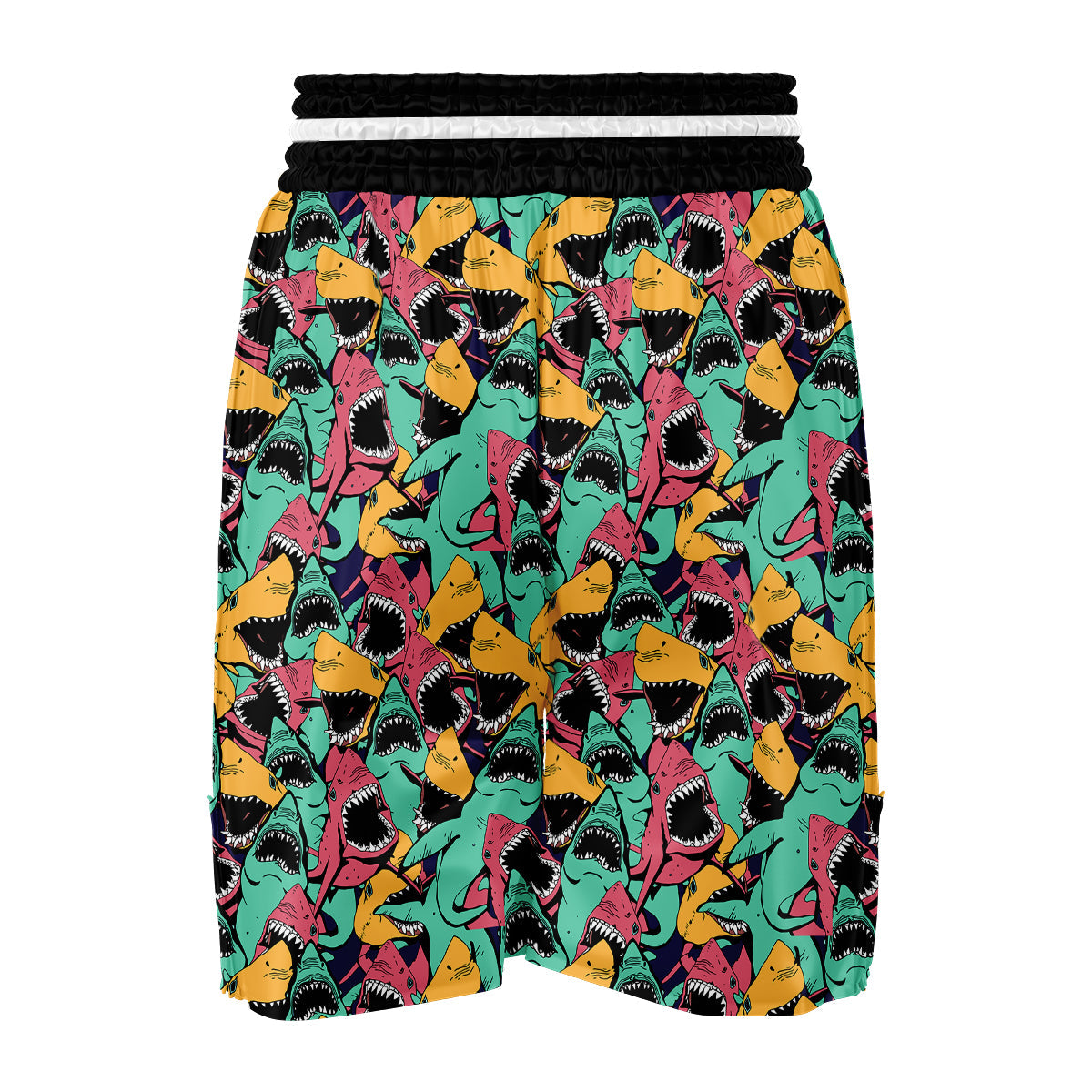 Shark Print Pattern Boxing Shorts-grizzshop