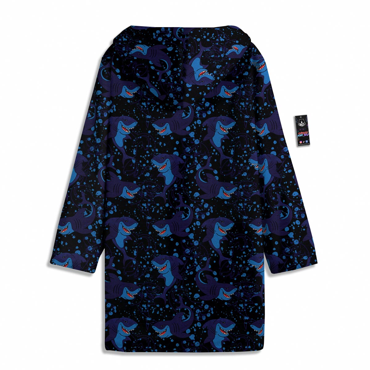Shark Smiley Print Pattern Men's Windbreaker Jacket-grizzshop