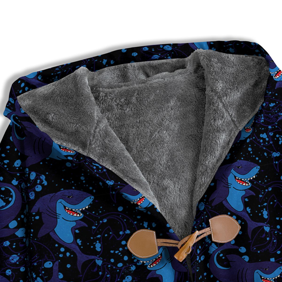 Shark Smiley Print Pattern Men's Windbreaker Jacket-grizzshop
