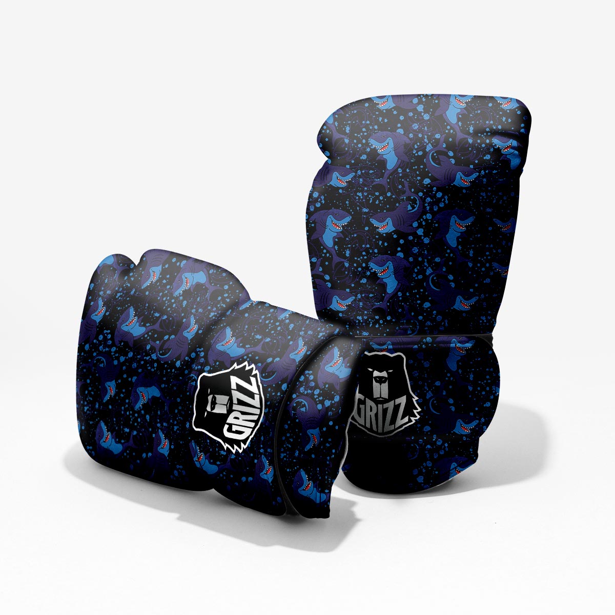 Shark Smiley Print Pattern Pro Boxing Glove