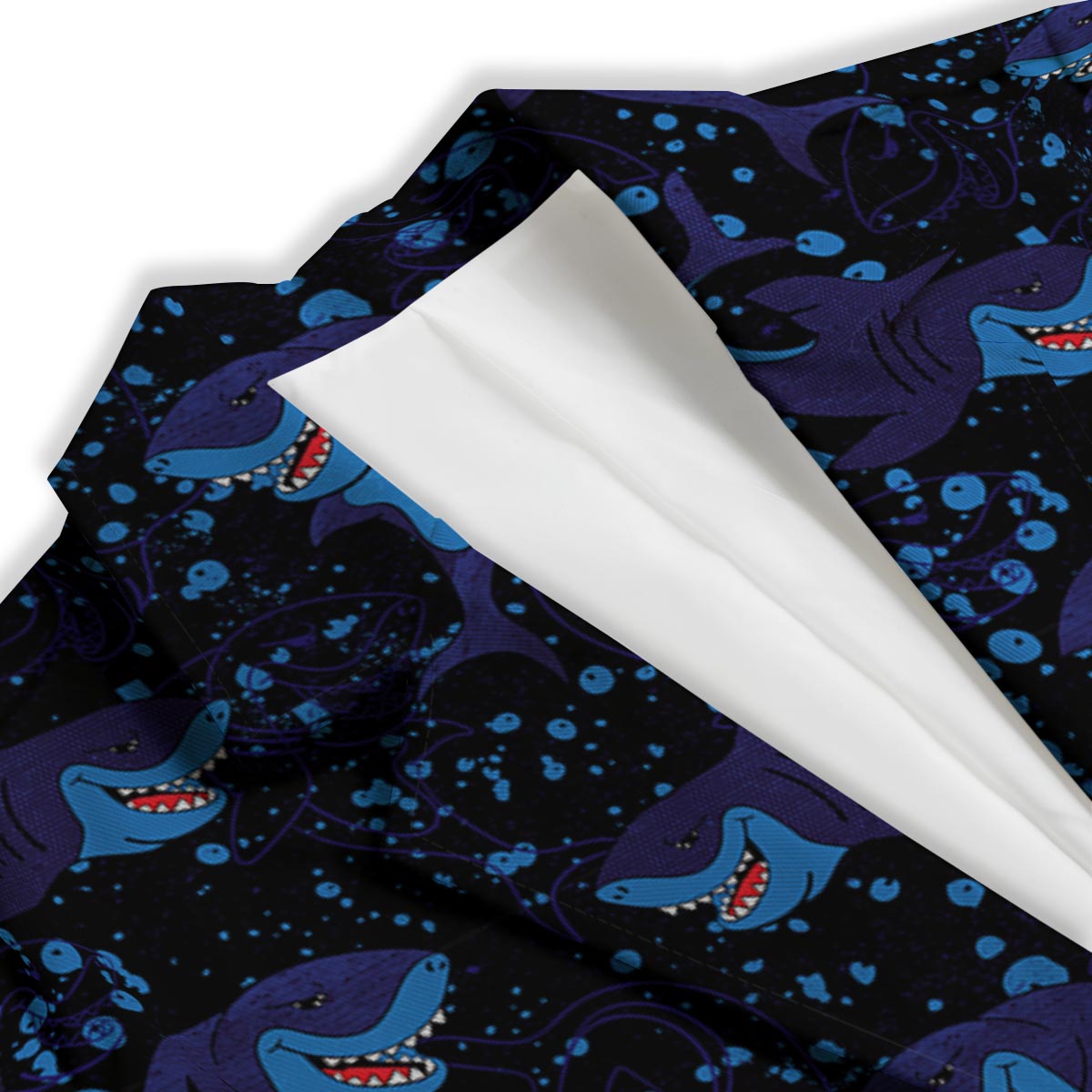 Shark Smiley Print Pattern Women's Blazer-grizzshop
