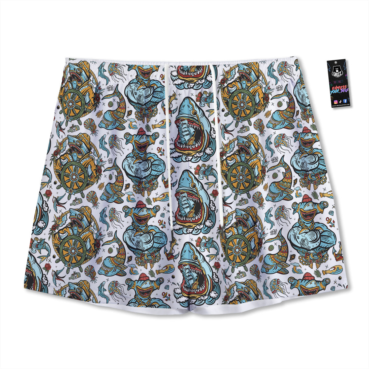 Star Cute Print Pattern Mesh Shorts