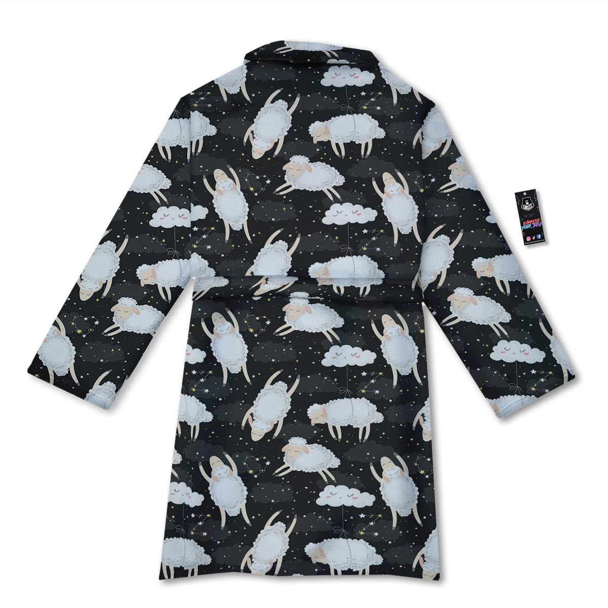 Sheep And Star Print Pattern Bathrobe-grizzshop