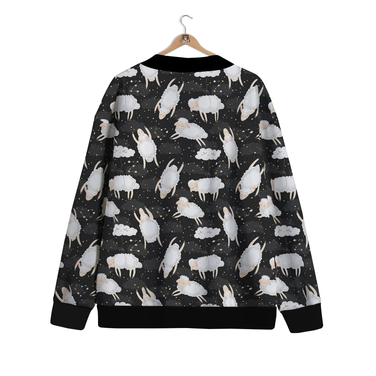 Sheep And Star Print Pattern Cardigan-grizzshop