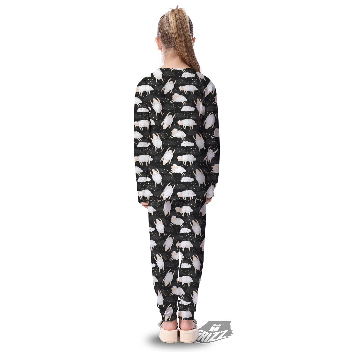 Sheep And Star Print Pattern Kid's Pajamas-grizzshop
