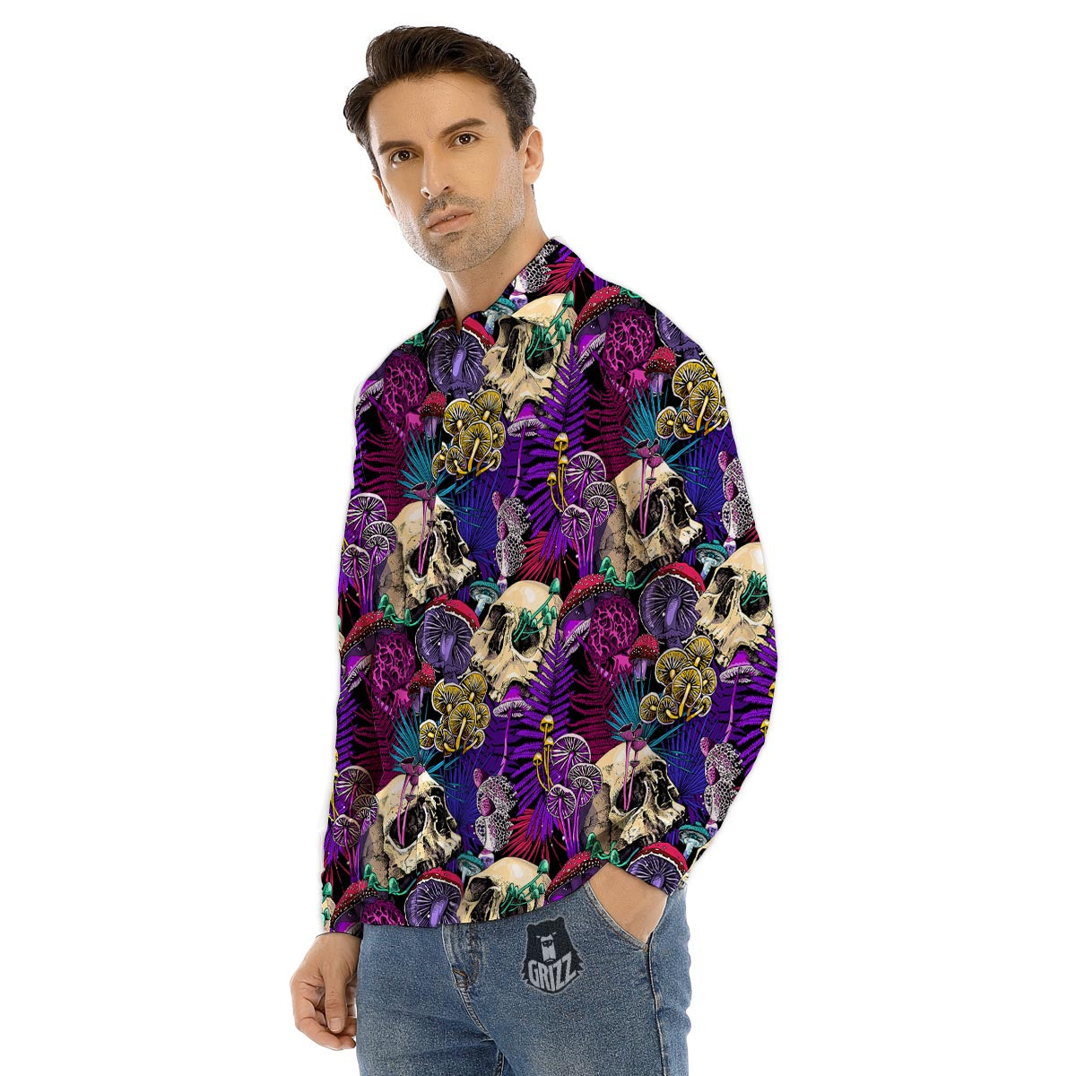 Sheep And Star Print Pattern Men's Dress Shirts-grizzshop