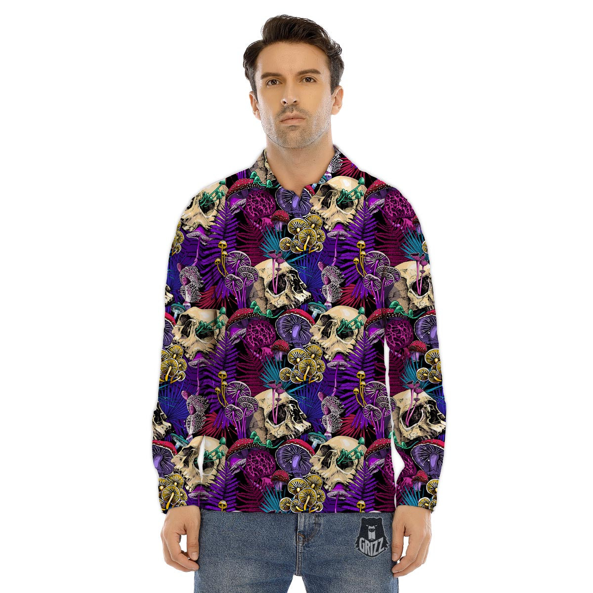 Sheep And Star Print Pattern Men's Dress Shirts-grizzshop