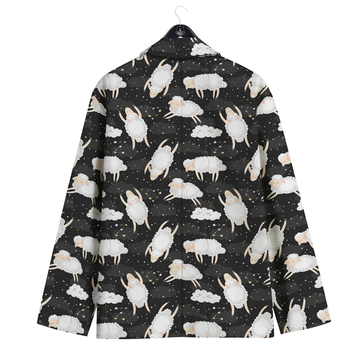 Sheep And Star Print Pattern Men's Sport Coat-grizzshop