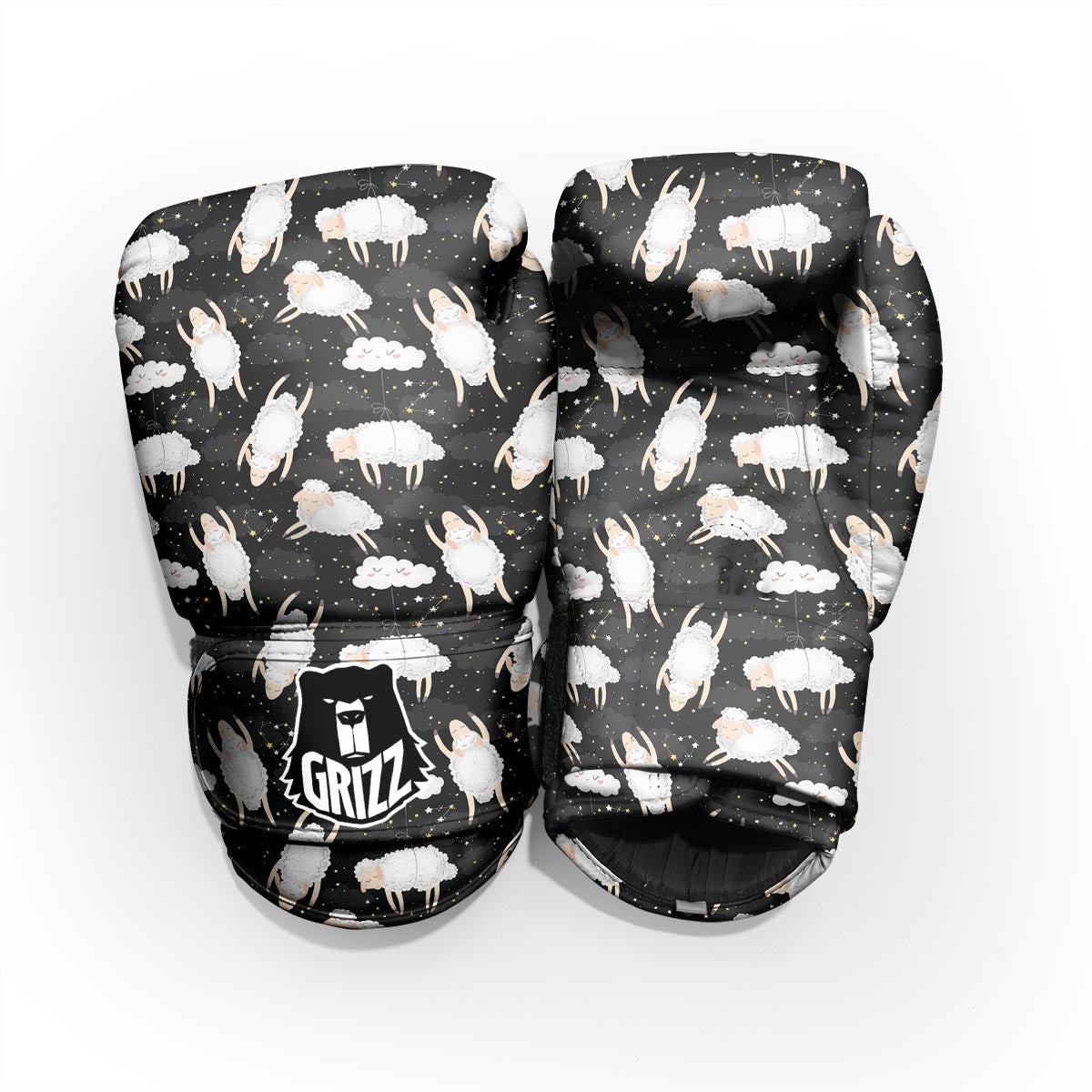 Sheep And Star Print Pattern Pro Boxing Glove
