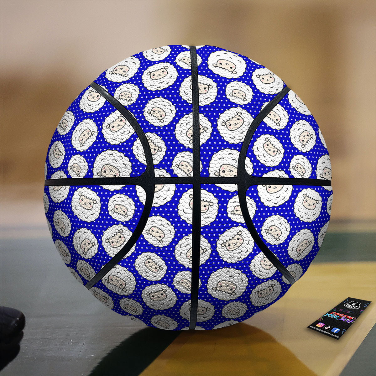 Sheep Cartoon Print Pattern Basketball-grizzshop