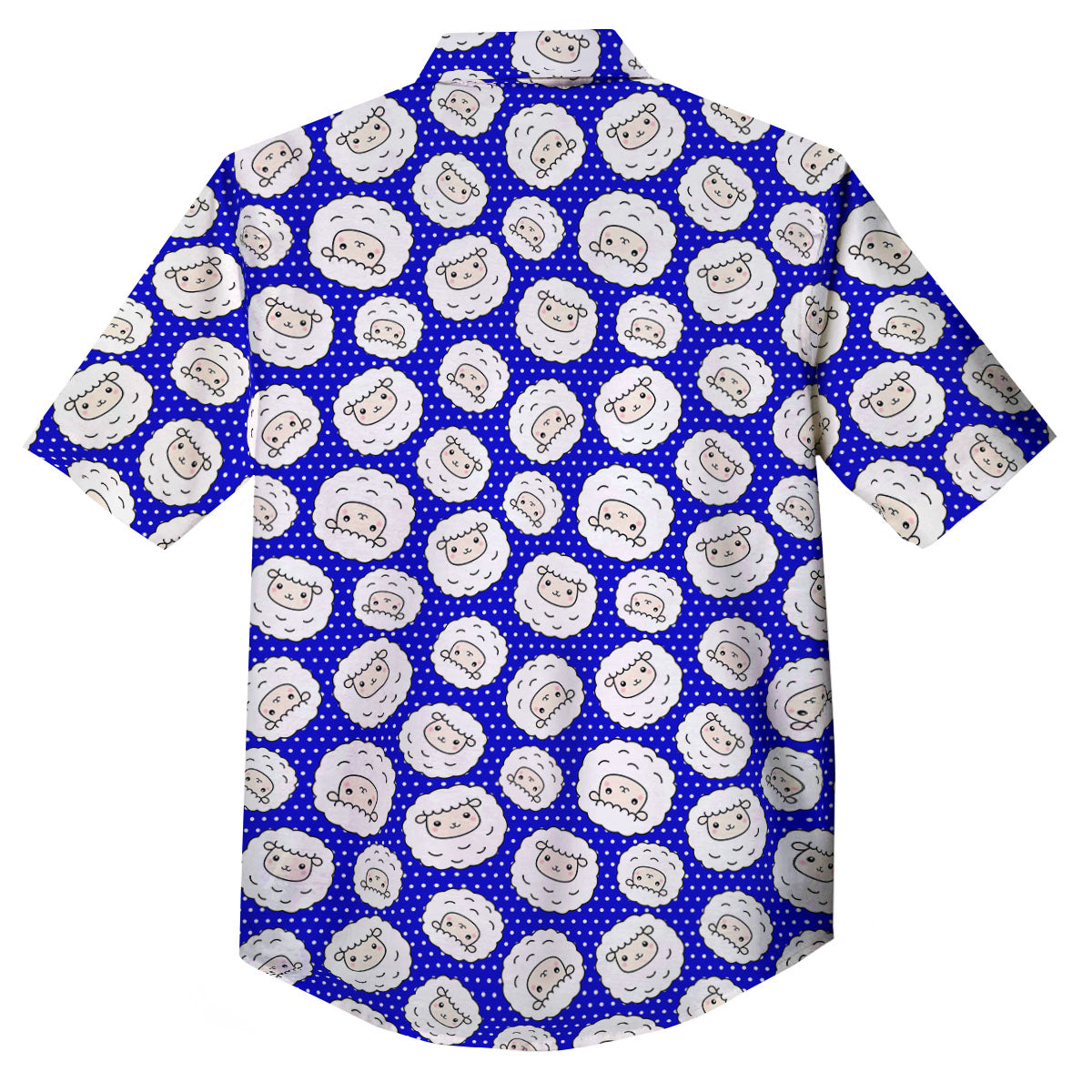 Sheep Cartoon Print Pattern Button Up Shirt-grizzshop
