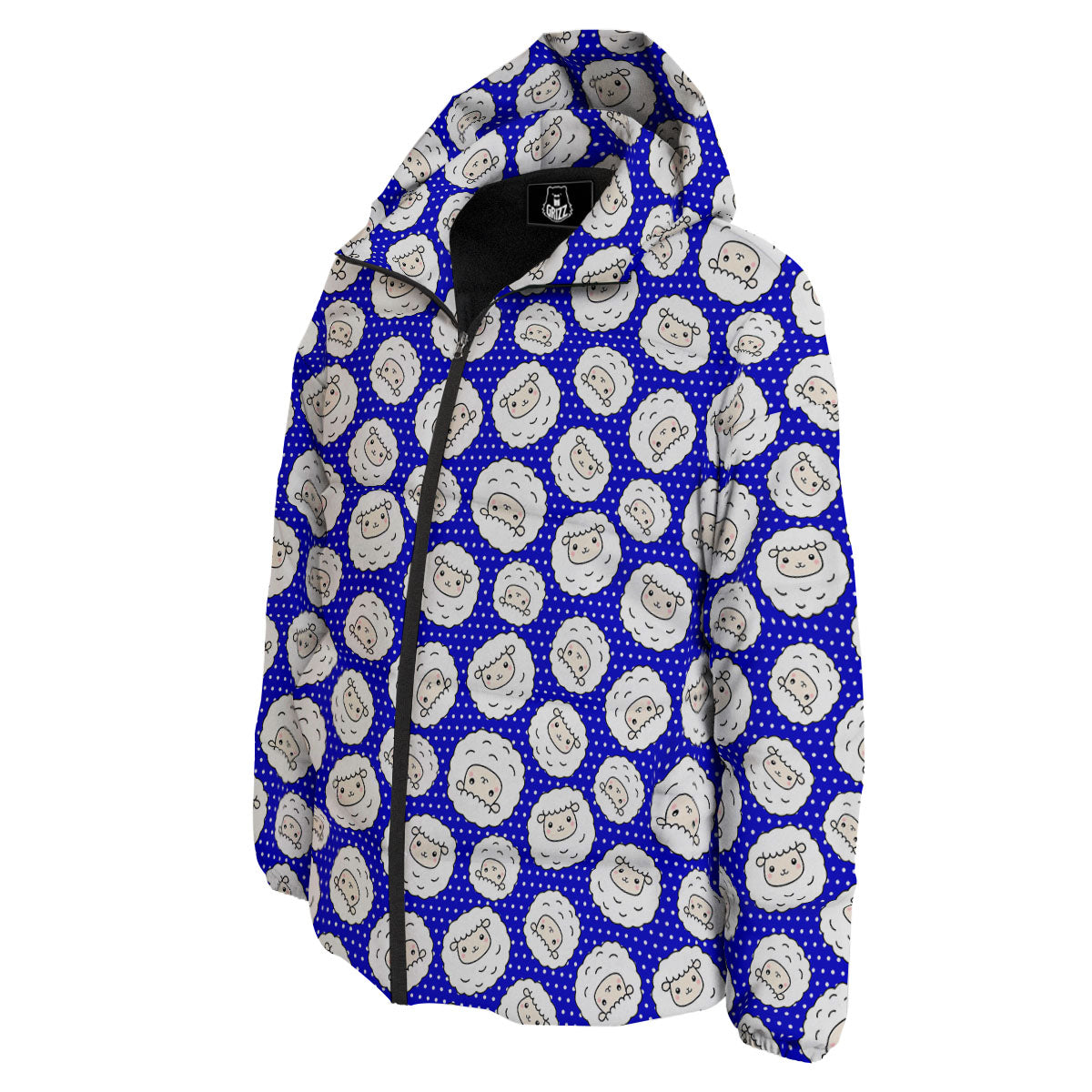 Sheep Cartoon Print Pattern Down Jacket-grizzshop