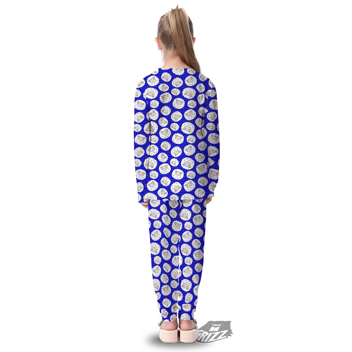 Sheep Cartoon Print Pattern Kid's Pajamas-grizzshop