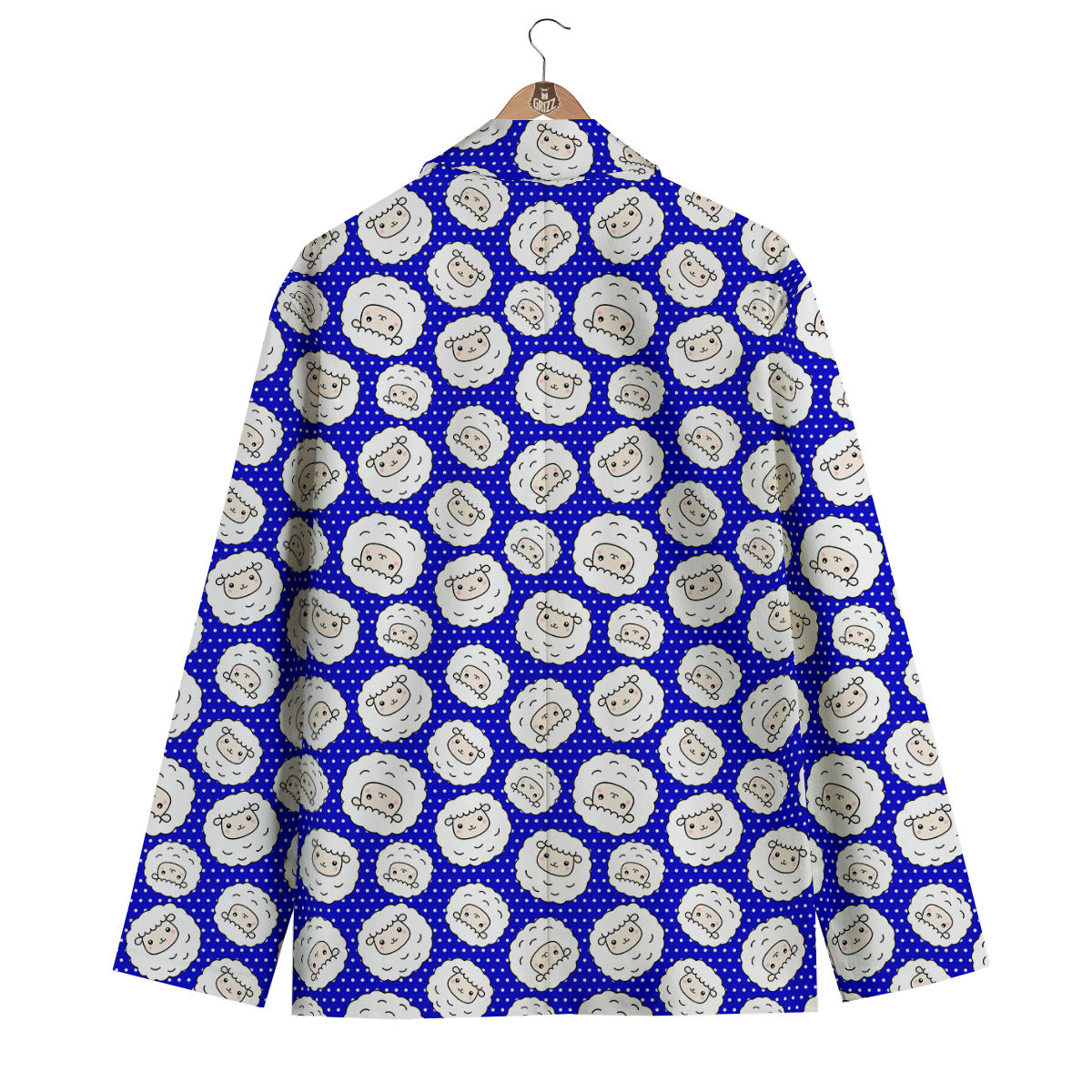 Sheep Cartoon Print Pattern Men's Blazer-grizzshop