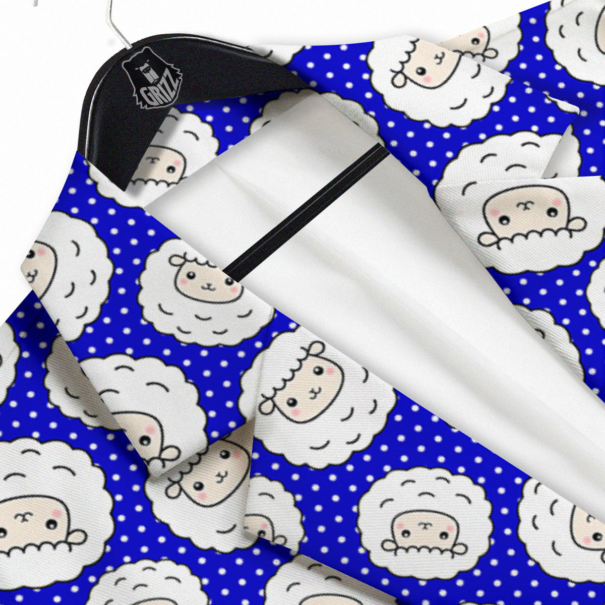Sheep Cartoon Print Pattern Men's Sport Coat-grizzshop